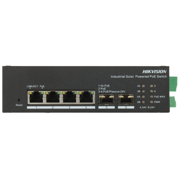 ZARZĄDZALNY SWITCH PRZEMYSŁOWY POE DS-3T1506HP-EI-UPS/NO POWER UNIT 4-PORTOWY SFP Hikvision